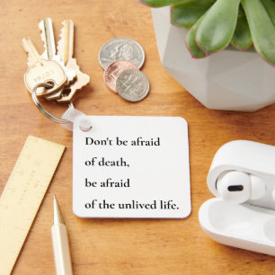 Unlived Life - Minimalist Typography Design Keychain