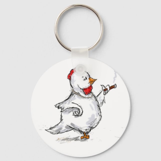 Unlock Doors with Dr. Julia Chicken Keychain (Front)