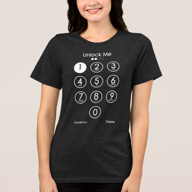 Unlock Me - Funny Geek Tech Tri-Blend Shirt (Front)