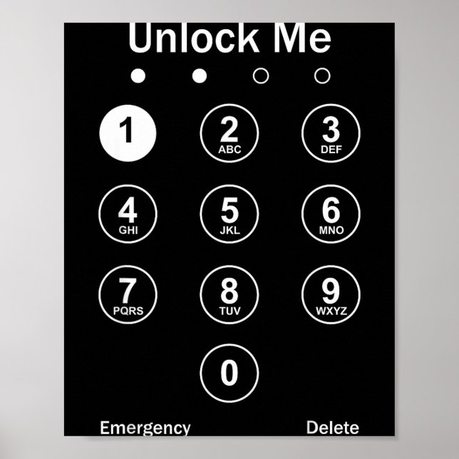 Unlock Me Phone Pcode Funny Gaming Christmas Gift  Poster (Front)