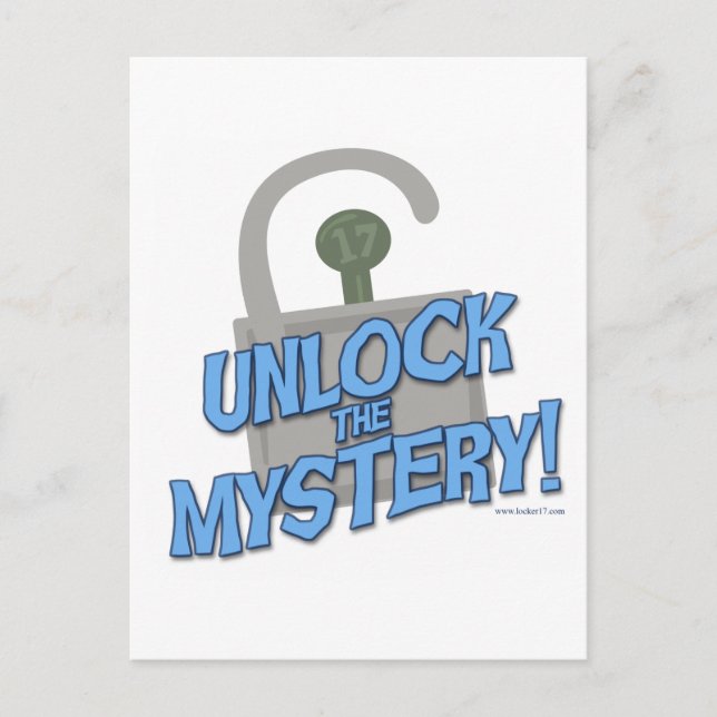 Unlock The Mystery! Postcard (Front)