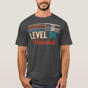 Unlocked Level 10 Birthday Boy Video Game Controll T-Shirt