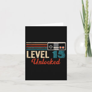 Unlocked Level 15 Birthday Boy Video Game Controll Card