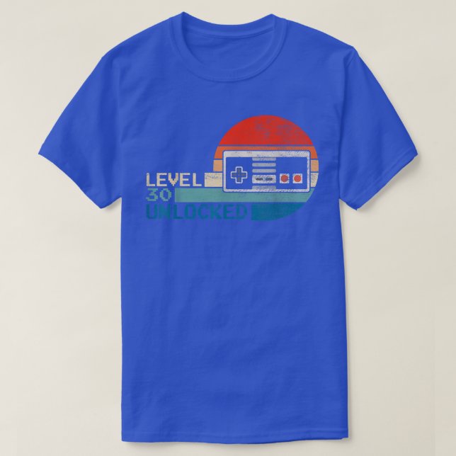 Unlocked Level 30 Birthday Boy Video Game Controll T-Shirt (Design Front)