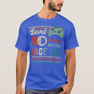 Unlocked Level 40 Birthday 40 Year Old Video Game  T-Shirt