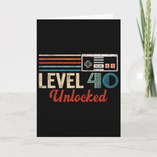 Unlocked Level 40 Birthday Boy Video Game Controll Card
