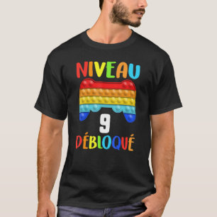 Unlocked Level 9th Birthday Gamer Pop It Fidget To T-Shirt