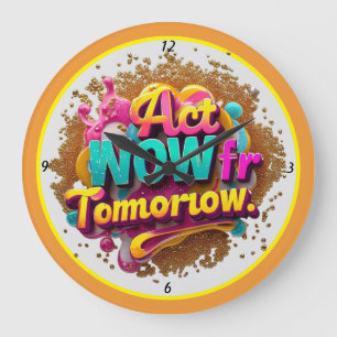 "Unlocking a Bright Future" Large Clock