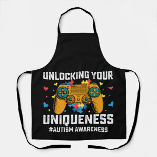 Unlocking Your Uniqueness Autism Gaming Gamer Apron