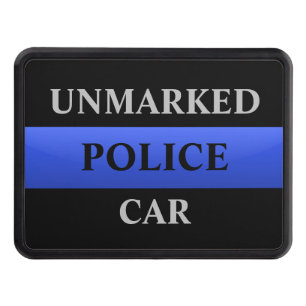 Unmarked Police Car Thin Blue Line Hitch Cover