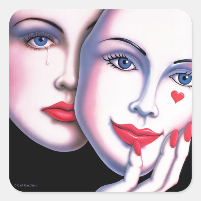 Unmasked Square Sticker (Front)