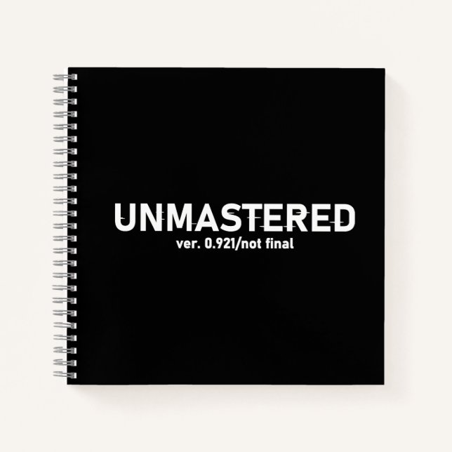 Unmastered Audio - Creative Glitch Style V2 Notebook (Front)