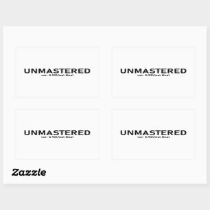 Unmastered Audio T-Shirt - Creative Glitch Style Sticker