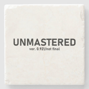 Unmastered Audio T-Shirt - Creative Glitch Style Stone Coaster