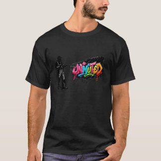Unmuted Graffiti Pressure Washer Stencil T-Shirt
