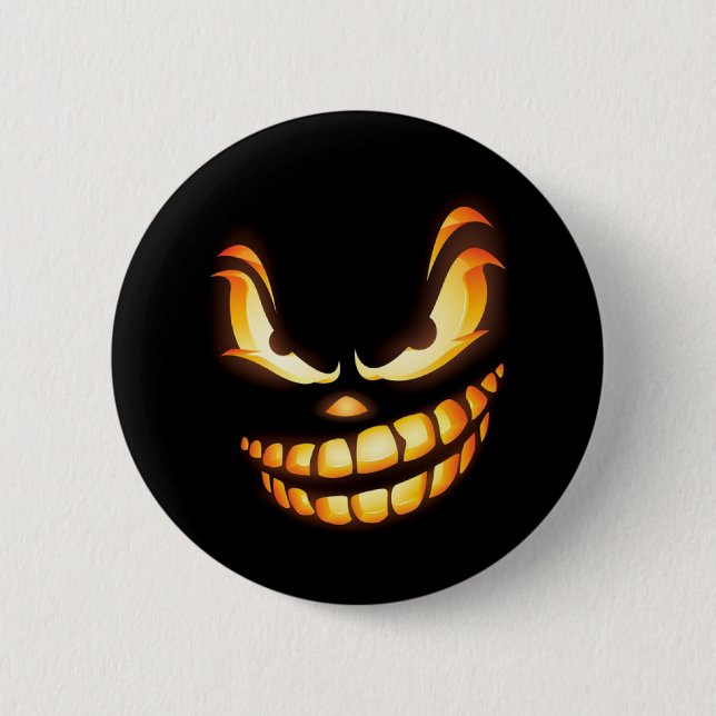 unmutiger-expression-852549 SCARY CARTOON SMILE BL 2 Inch Round Button (Front)