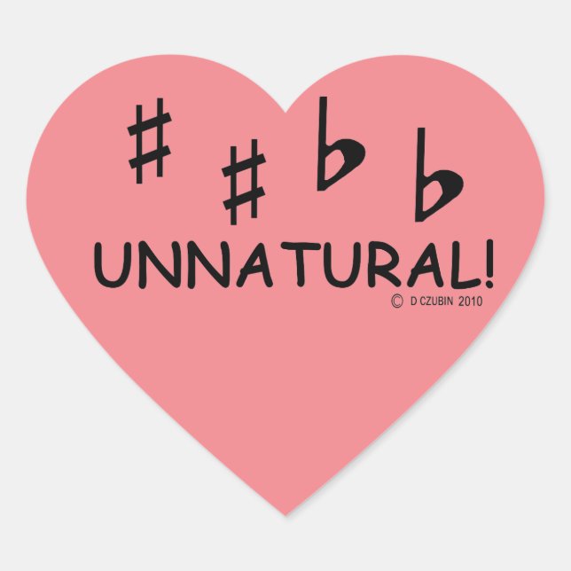 Unnatural Heart Sticker (Front)