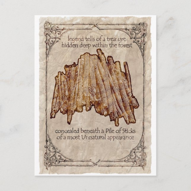 Unnatural Pile of Sticks postcard (Front)