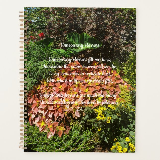 Unnecessary Horrors Planner (Front)