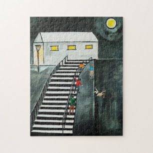 Unnecessary Steps Painting by Alfred Fox Jigsaw Puzzle