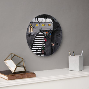 Unnecessary Steps Painting by Alfred Fox Large Clock