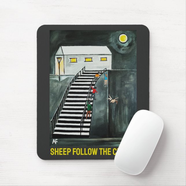 Unnecessary Steps Painting by Alfred Fox Mouse Pad (With Mouse)