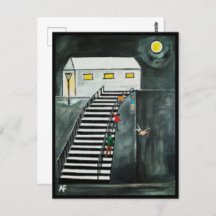 Unnecessary Steps Painting by Alfred Fox Postcard