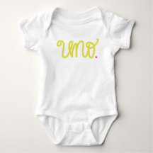 Uno First birthday onsie