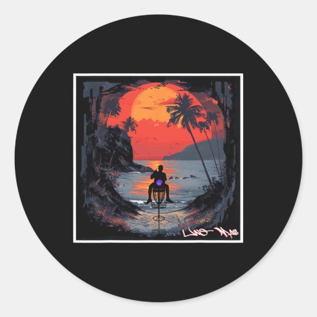 Uno Mas - Disc Golf  Classic Round Sticker (Front)