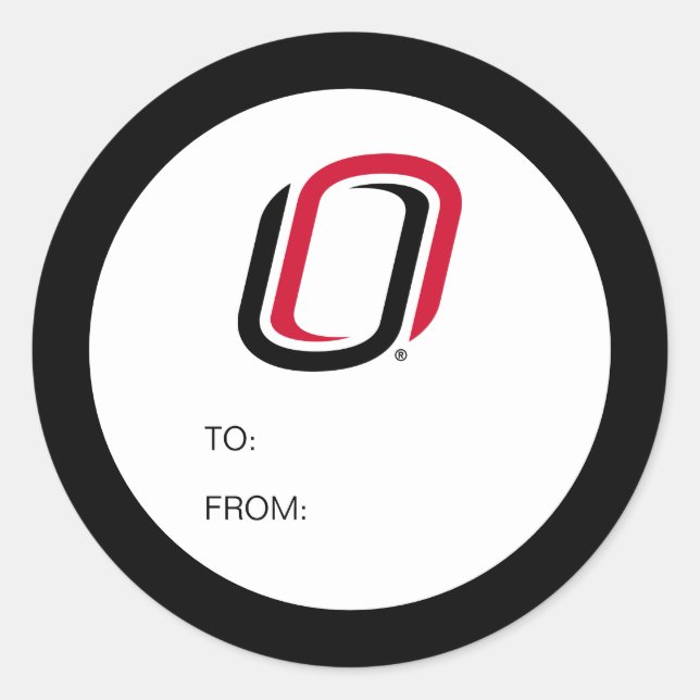 UNO Mavericks Graduate Classic Round Sticker (Front)