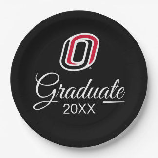 UNO Mavericks Graduate Paper Plate