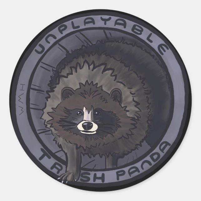 Unplayable Trash Panda Sticker - No Lid (Front)