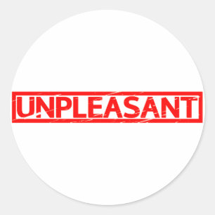 Unpleasant Stamp Classic Round Sticker