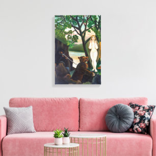 Unpleasant Surprise Henri Rousseau Canvas Print
