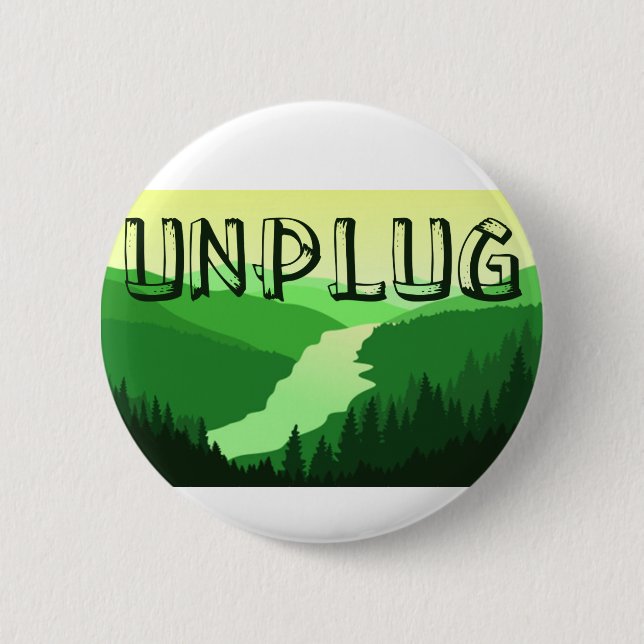 Unplug 2 Inch Round Button (Front)