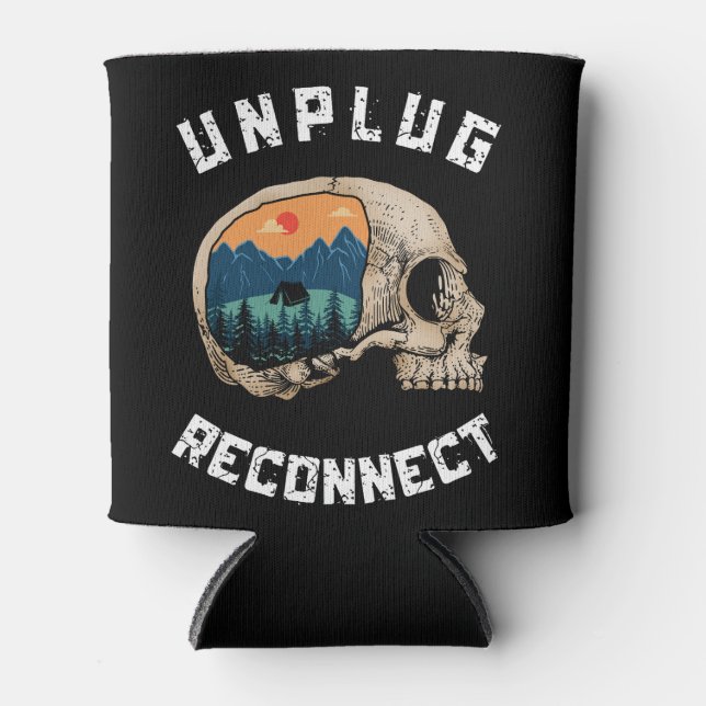 Unplug And Reconnect Campers Life Can Cooler (Front)