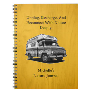 Unplug Recharge Reconnect Nature Outdoor Therapy Notebook