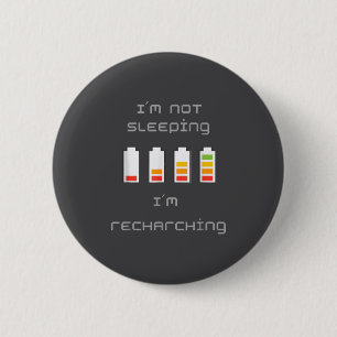 Unplugged & Energized_ Cool Battery Design 2 Inch Round Button