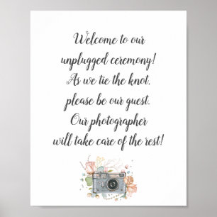 Unplugged ceremony poster