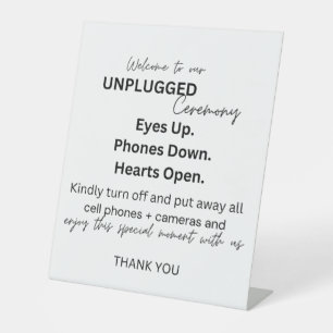 Unplugged Ceremony Sign