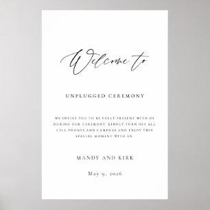 Unplugged Ceremony Wedding Sign