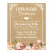 Unplugged Ceremony Wedding Sign Floral Kraft