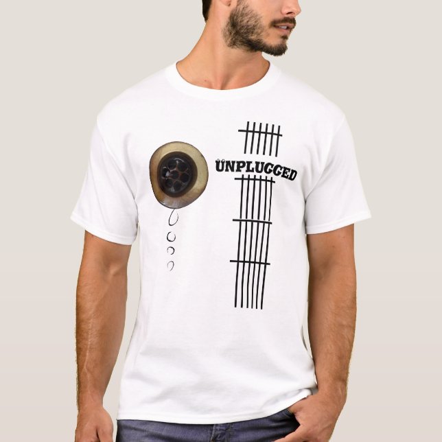 Unplugged guitar drain fret board image T-Shirt (Front)