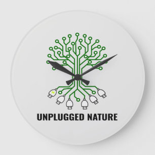 Unplugged Nature Circuit Tree USB Large Clock