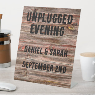 UNPLUGGED RUSTIC WEDDING WELCOME SIGN CUSTOM