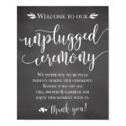 Unplugged Wedding Ceremony Sign 8x10