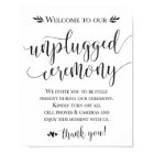 Unplugged Wedding Ceremony Sign 8x10