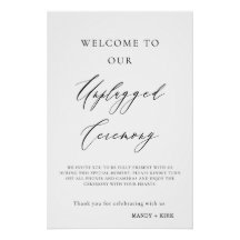 Unplugged Wedding Ceremony Sign | Please Turn Off