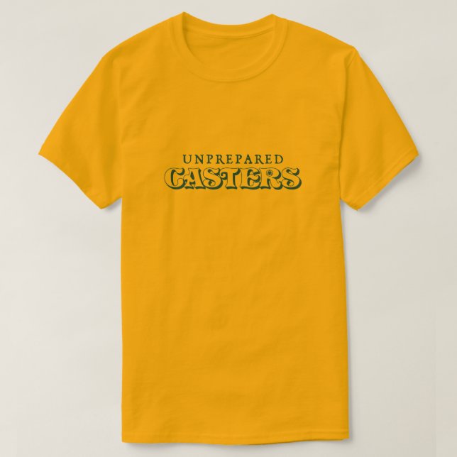 Unprepared Casters Logo Tee – One-Colour Dark (Design Front)