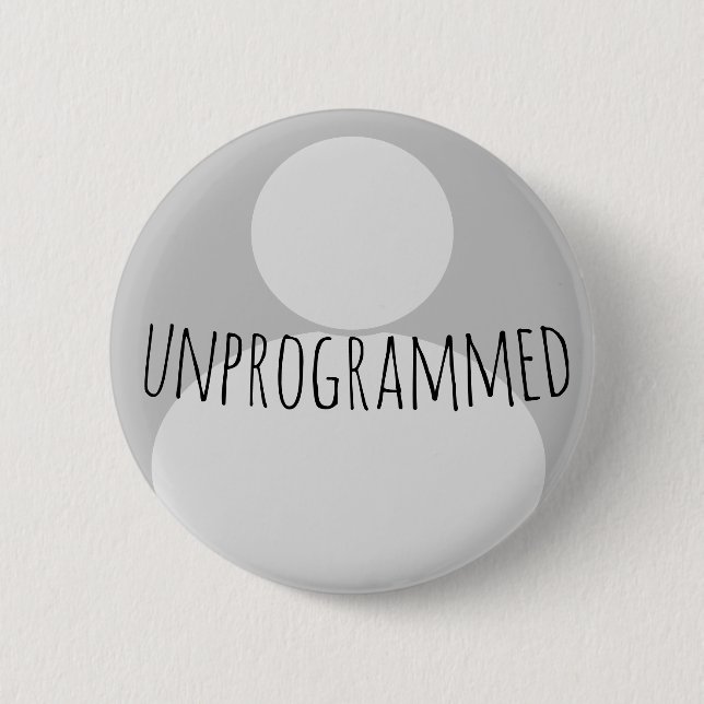 unprogrammed (Quaker) with person 2 Inch Round Button (Front)